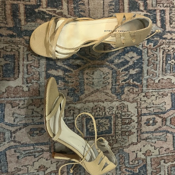 Banana Republic Beige Strappy Heels - Picture 2 of 3